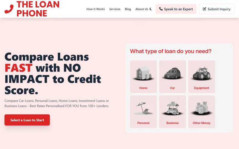 LoanPhone website screenshot