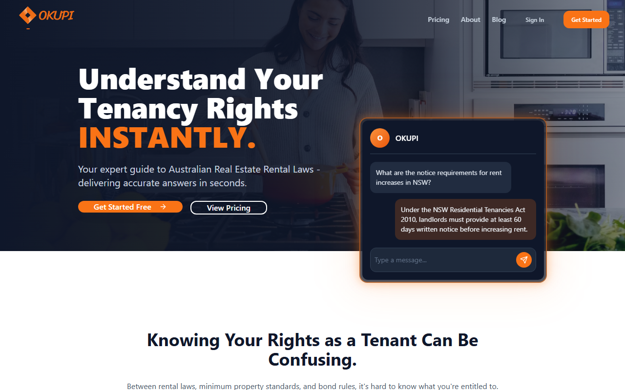 Okupi website
